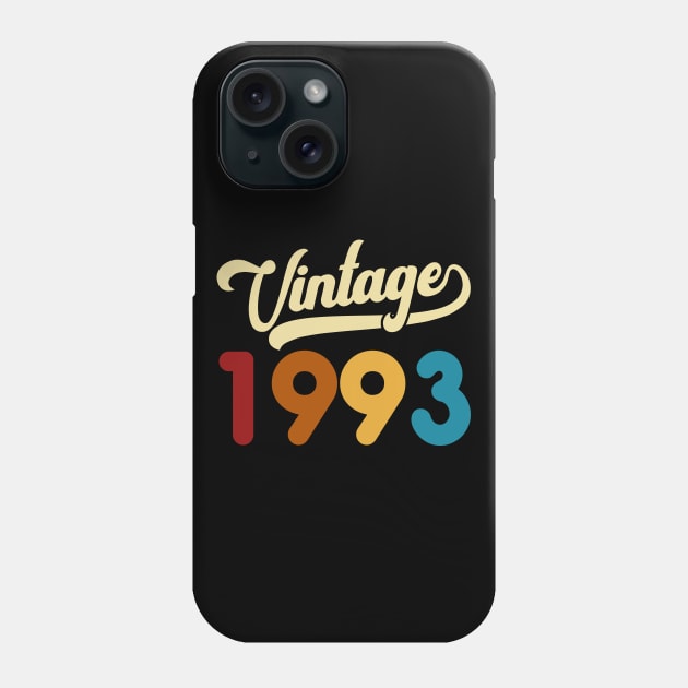 1993 Vintage Gift 27th Birthday Retro Style Phone Case by Kimko