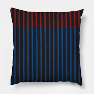 Red Blue Striping Pillow