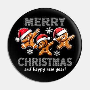 Merry Christmas & Happy New Year Pin