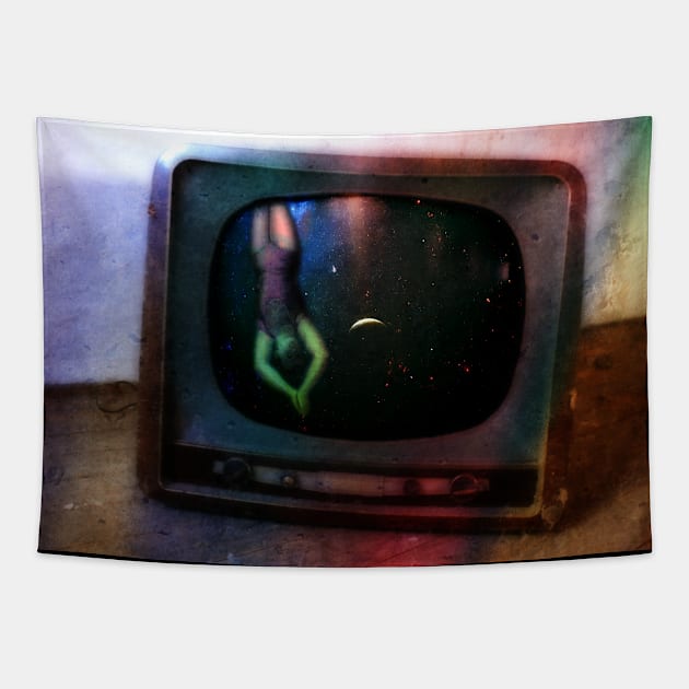 Space TV Tapestry by SnowOwl