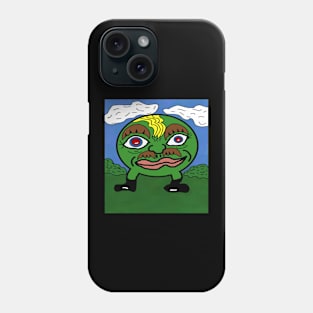 green ball lizard creature with mustache Phone Case