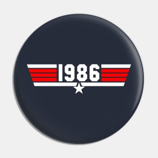 1986 Fighter Jet (Blue) Pin