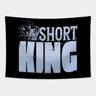 Short King // Funny Short Guy Crown Tapestry