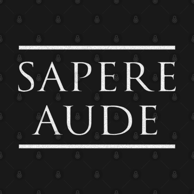 Sapere Aude / Dare to be Wise - Latin Motto with Marble Effect by SolarCross