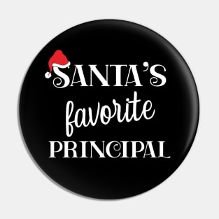 Santa's Favorite Principal Appreciation Gifts Pin