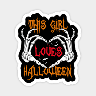 This Girl Loves Halloween Tree tee design birthday gift graphic Magnet