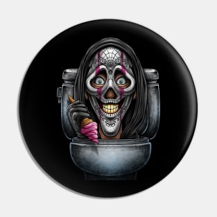 Horror toilet Monster #13 Pin