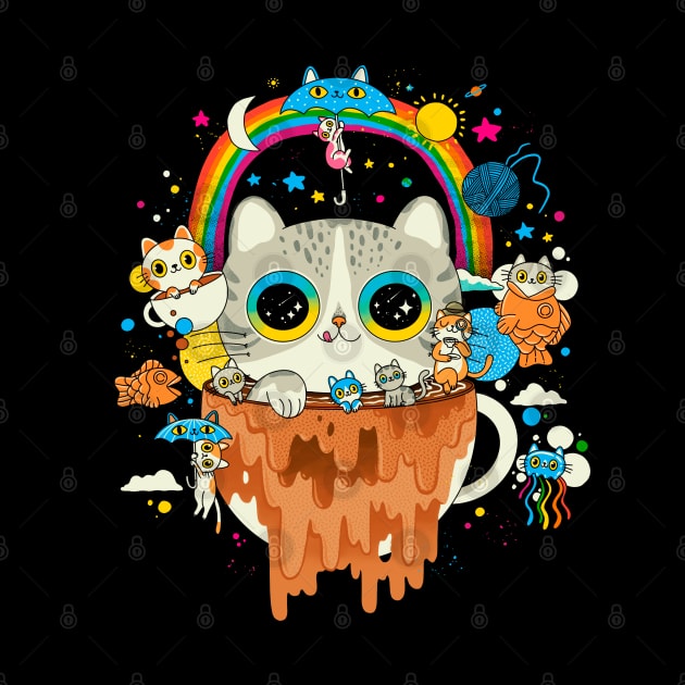 Cats Morning Tripping Dripping Coffee by ppmid