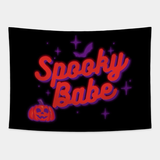 Spooky Babe Womens Halloween Tapestry by Milochka