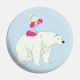 Pinkie Pie riding a polar bear Pin