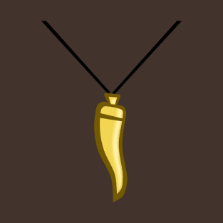 TD Vito - Gold horn-shaped pendant T-Shirt