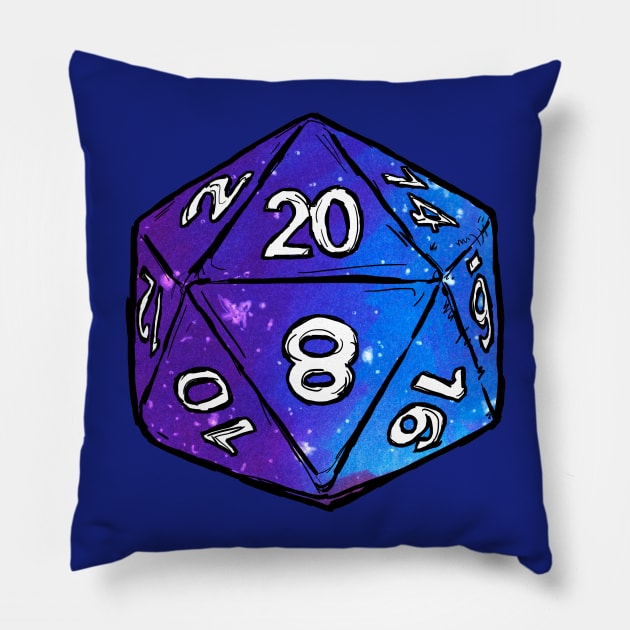 Galaxy D20 Pillow by Mandapandarawks