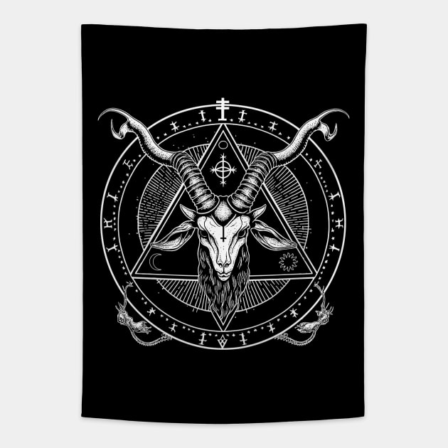 Goat Triangle Tapestry by TORVENIUS