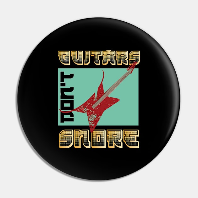 Funny Electric Guitar Graphic Design and Beer Guitarist Pin by Riffize