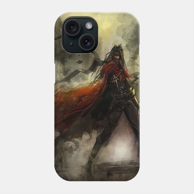 Drawing of Fantasy Gunner Phone Case by SkyfrNight