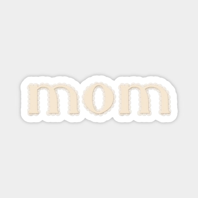 MOM Lace Letters Magnet by CheriesArt