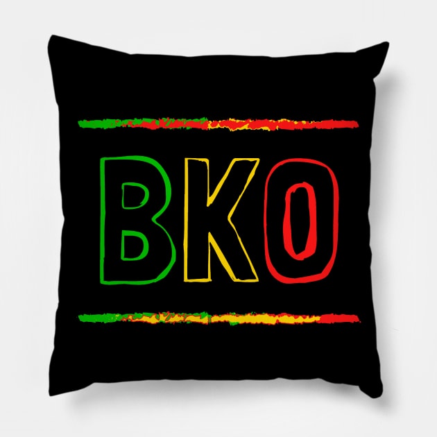 Bamako BKO Mali Pillow by Tony Cisse Art Originals