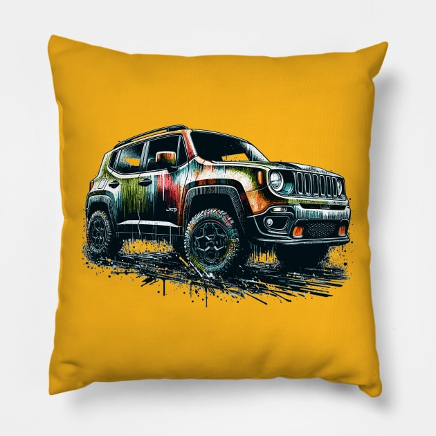 Jeep Renegade Pillow by Vehicles-Art
