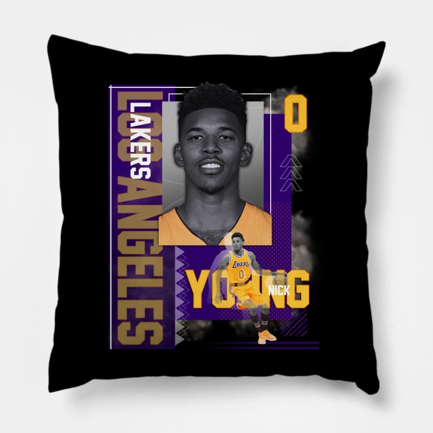 Los Angeles Lakers Nick Young 0 Pillow by today.i.am.sad