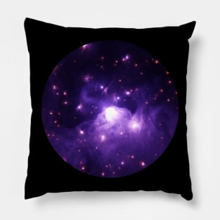 Purple nebula with stars Pillow