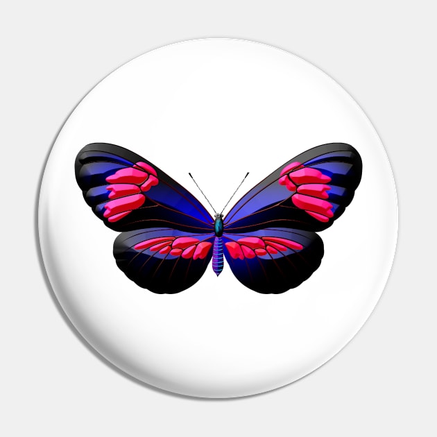 Danaid butterfly Pin by Elonium