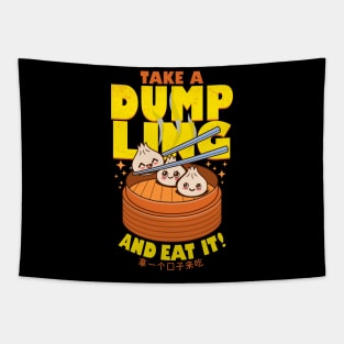 Funny Cute Kawaii Dimsum Chinese Dumpling Cartoon Gift For Foodies Tapestry