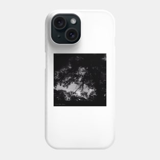 Texas Fall Sunset - Black and White Phone Case