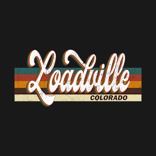 Loadville Colorado US State Map Vintage Retro 70s 80s style T-Shirt