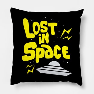 Lost in space retro ufo Pillow