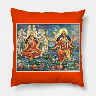 Hindu Goddesses Kamala & Bhairavi, 1885–90 Pillow