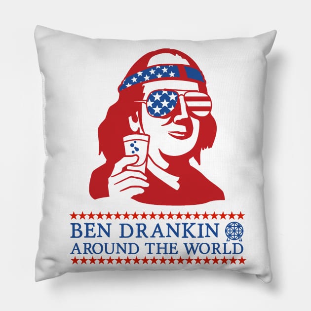 Ben Drankin Around The World Pillow by ThisIsFloriduhMan