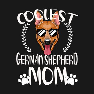 Glasses Coolest German Shepherd Dog Mom T-Shirt