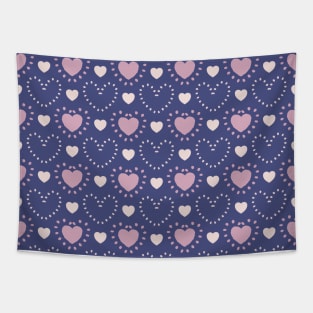 A seamless vector pattern of a heart. a textural vibe that is both contemporary and chic. A vibrant background dotted with heart symbols V.1 Tapestry