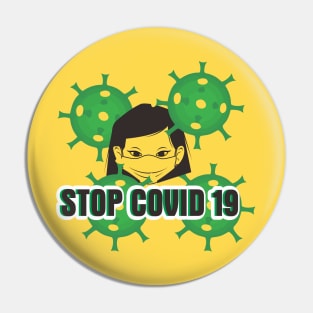 Stop Covid 19 Pin