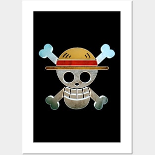 One Piece Luffy's Straw Hat Pirates Skull Flag