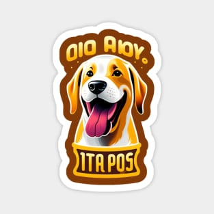 Happy Pup Hot Dogs Magnet