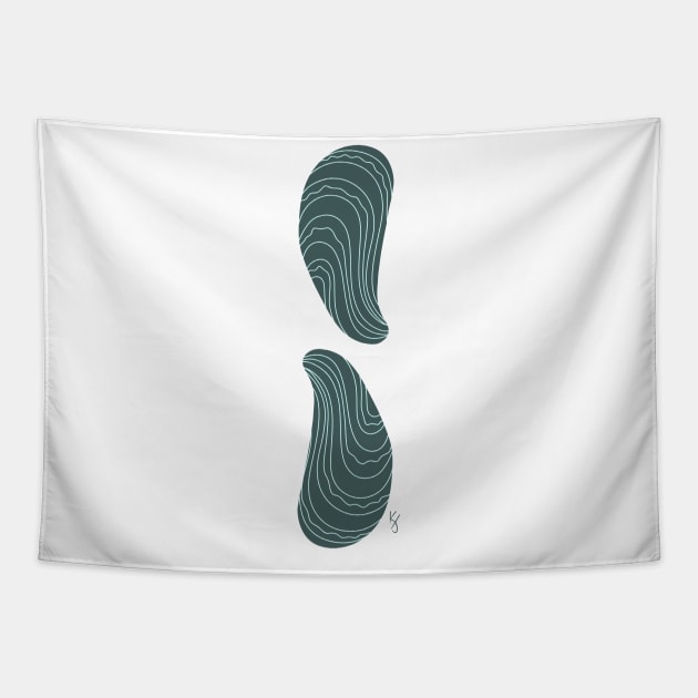 Simple Oysters Tapestry by Pastel.Punkk