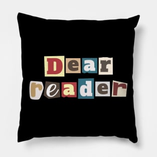 dear reader Pillow