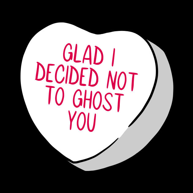 Funny Candy Heart Ghost by Crystal Ro