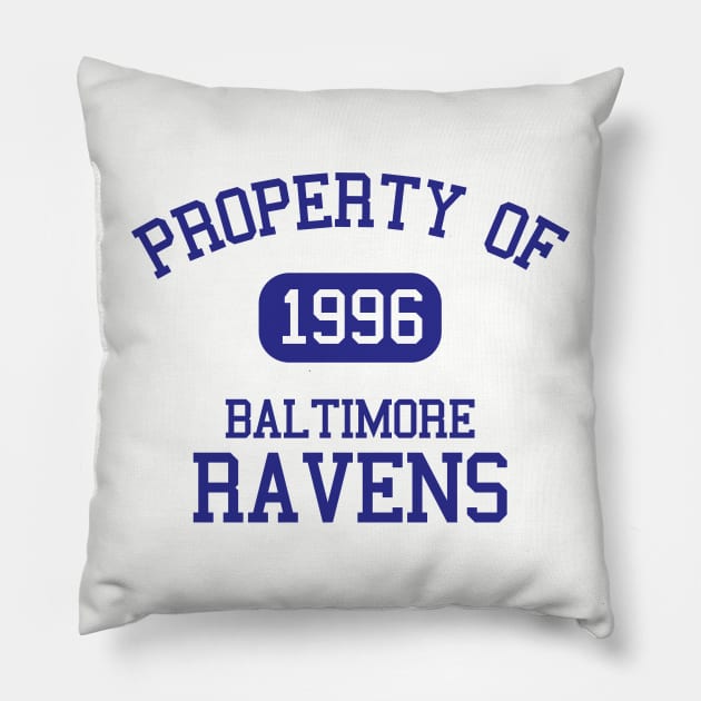 Property of Baltimore Ravens Pillow by Funnyteesforme