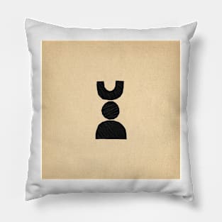 Abstract cutout balancing shapes Pillow