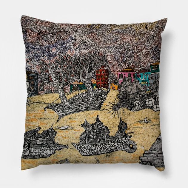 Shipwrecks Pillow by Al1cee