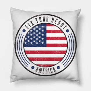 fix your heart america Pillow