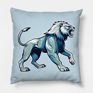 Blue Lion Pillow