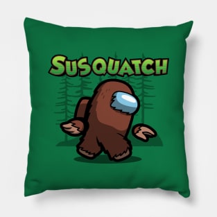 Funny Bigfoot Sasquatch Cartoon For Gamers And Bigfoot Believers Pillow