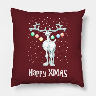 Happy XMAS reindeer Pillow