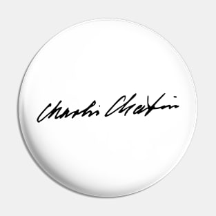 Charlie Chaplin signature Pin