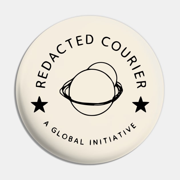 Redacted Courier Basic Pin by Celebrity Tumour™