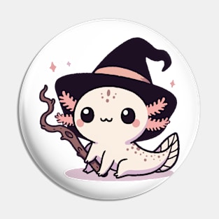 cute baby axolotl witch Pin