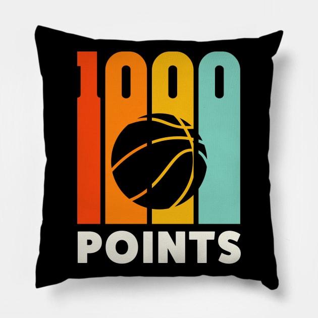 1000 Points Basketball Scorer High School Basketball Mom Pillow by PodDesignShop